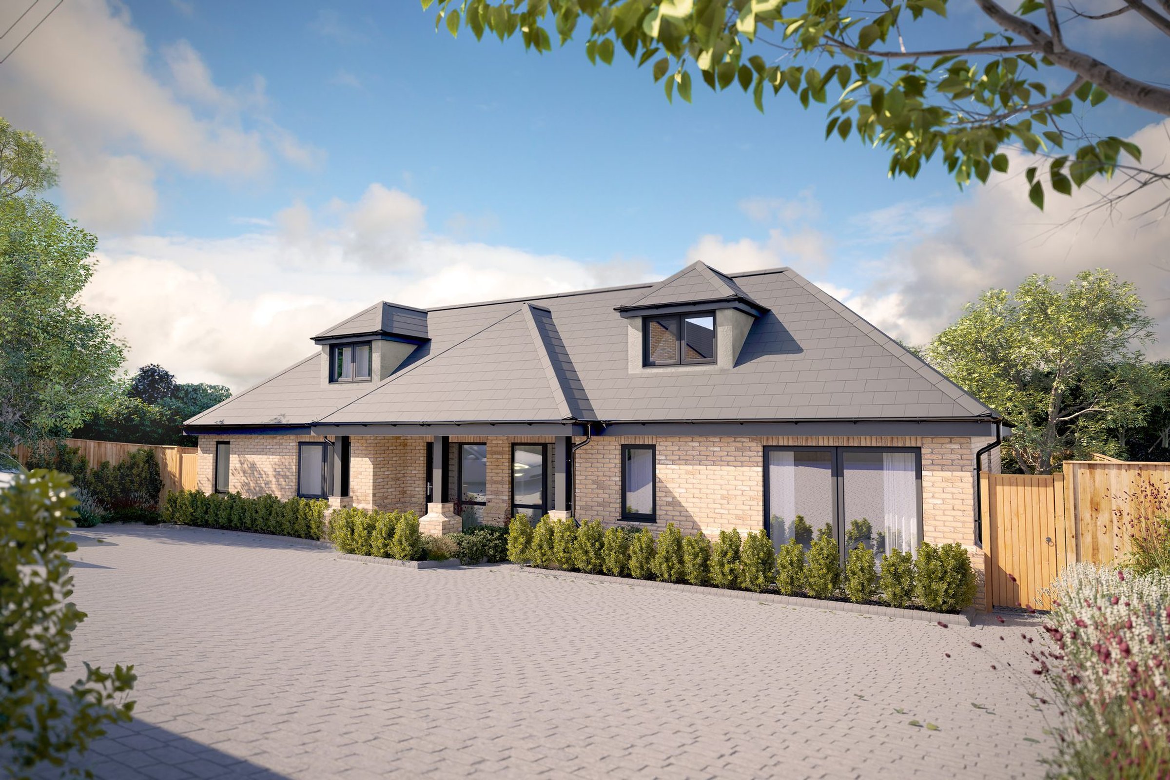 Birch Mews, Ashley Heath, exterior render