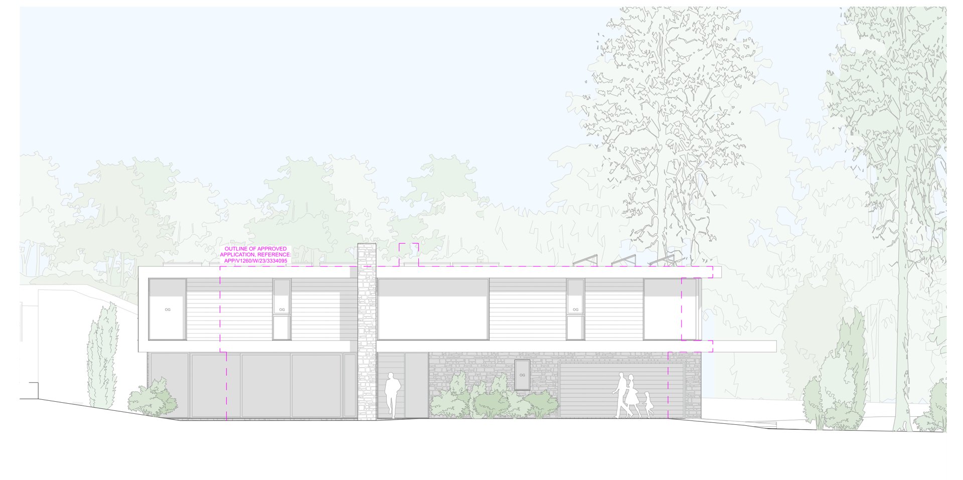 Oratory Gardens, Plot 3 front elevation, as submitted for planning
